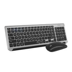 SUBBLIM SUBKBC-DCEP20 clavier Souris incluse RF sans fil + Bluetooth QWERTY Espagnole Noir, Gris