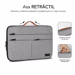 SUBBLIM SUBLS-AP36051 15.6" Housse Gris - Vue supplémentaire 5
