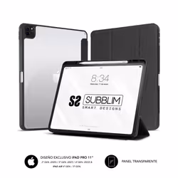 SUBBLIM SUBCST-5SC400 étui pour tablette 11" Folio Noir, Transparent