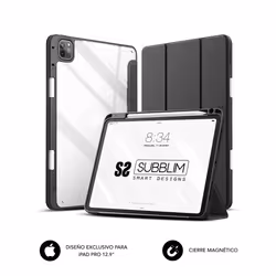 SUBBLIM SUBCST-5SC420 étui pour tablette 12.9" Folio Noir, Transparent