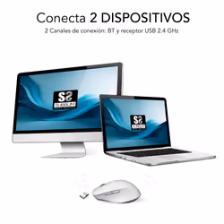 SUBBLIM SUBMO-EDCUR02 souris Universel Droitier Bluetooth + USB Type-A Optique 1600 DPI