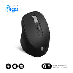 SUBBLIM RATON OPTICO DUAL COMFORT ERGO DUAL BATERIA NEGRO souris Universel Droitier Bluetooth + USB Type-A Optique 2400 DPI