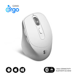 SUBBLIM RATON OPTICO DUAL COMFORT ERGO DUAL BATERIA BLANCO souris Universel Droitier Bluetooth + USB Type-A Optique 2400 DPI