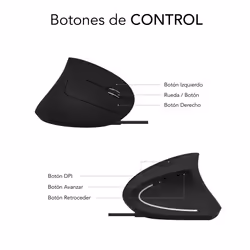 SUBBLIM SUBMO-EDGVU01 souris Universel Droitier USB Type-A Optique 1600 DPI - Vue supplémentaire 5