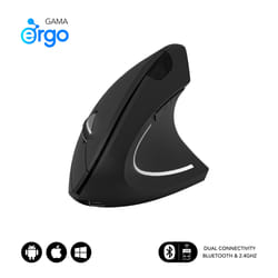 SUBBLIM RATON OPTICO DUAL GLIDE VERTICAL ERGO DUAL BATERIA NEGRO souris Universel Droitier Bluetooth + USB Type-A Optique 1600 DPI