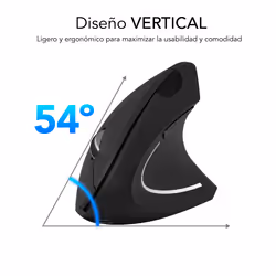 SUBBLIM RATON OPTICO DUAL GLIDE VERTICAL ERGO DUAL BATERIA NEGRO souris Universel Droitier Bluetooth + USB Type-A Optique 1600 DPI - Vue supplémentaire 4