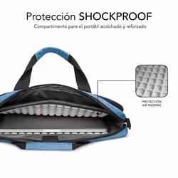 SUBBLIM SUBLB-4APLB11 sacoche d'ordinateurs portables 39,6 cm (15.6") Sac Toploader Bleu - Vue supplémentaire 4