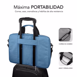 SUBBLIM SUBLB-4APLB11 sacoche d'ordinateurs portables 39,6 cm (15.6") Sac Toploader Bleu - Vue supplémentaire 5