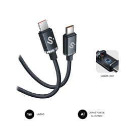 SUBBLIM SUBCAB-C06001 câble USB USB 2.0 1 m USB C Noir