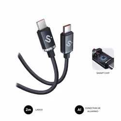 SUBBLIM SUBCAB-C06002, 2 m, USB C, USB C, USB 2.0, 0,48 Gbit/s, Noir