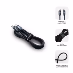 SUBBLIM SUBCAB-C06002 câble USB USB 2.0 2 m USB C Noir