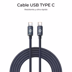 SUBBLIM SUBCAB-C06002 câble USB USB 2.0 2 m USB C Noir - Vue supplémentaire 4