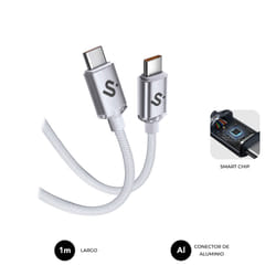 SUBBLIM SUBCAB-C06010 câble USB USB 2.0 1 m USB C Blanc
