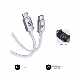 SUBBLIM SUBCAB-C06011, 2 m, USB C, USB C, USB 2.0, 0,48 Gbit/s, Blanc