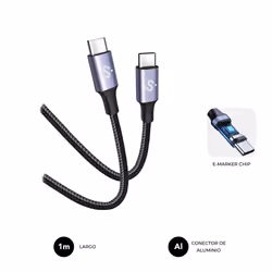 SUBBLIM SUBCAB-C10001, 1 m, USB C, USB C, USB 2.0, 0,48 Gbit/s, Noir