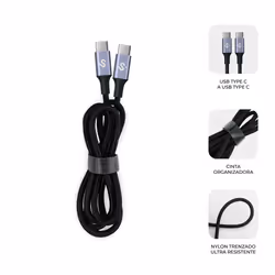 SUBBLIM SUBCAB-C10010 câble USB USB 2.0 1 m USB C Noir