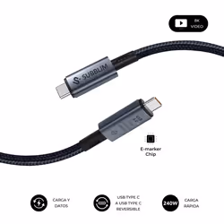 SUBBLIM SUBCAB-C24010 câble USB USB4 Gen 3x2 1,5 m USB C Noir