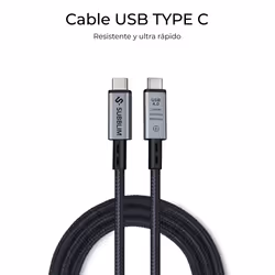 SUBBLIM SUBCAB-C24010 câble USB USB4 Gen 3x2 1,5 m USB C Noir - Vue supplémentaire 4