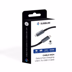 SUBBLIM SUBCAB-C24010 câble USB USB4 Gen 3x2 1,5 m USB C Noir - Vue supplémentaire 6
