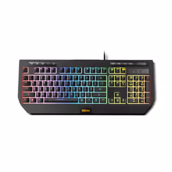 Krom Kuma, Taille réelle (100 %), USB, Contacteur de touche semi-mécanique, QWERTY, LED RGB, Noir