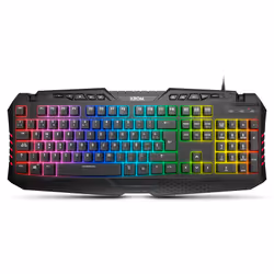 Krom Kyra, Taille réelle (100 %), USB, Clavier à membrane, QWERTY, LED RGB, Noir