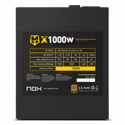 NOX HUMMER X 1000W PLUS GOLD unité d'alimentation d'énergie 24-pin ATX Noir - Vue supplémentaire 6