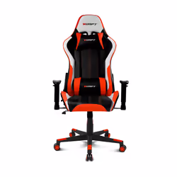 DRIFT DR175, Siège de jeu universel, 150 kg, Siège rembourré, Dossier rembourré, Noir/Rouge, Nylon