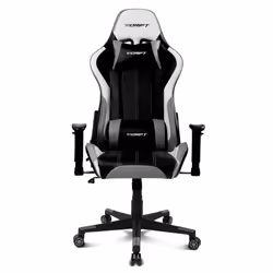 DRIFT DR175, Siège de jeu universel, 150 kg, Siège rembourré, Dossier rembourré, Noir/Gris, Nylon