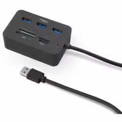 NOX Lite Reader One, Avec fil, USB 3.2 Gen 1 (3.1 Gen 1) Type-A, Noir, MS Duo, MS Micro (M2), MicroSD (TransFlash), SDHC, 5 G ...
