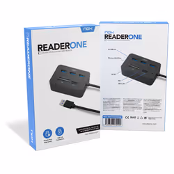 NOX Lite Reader One Avec fil USB 3.2 Gen 1 (3.1 Gen 1) Type-A Noir