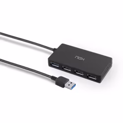 NOX Lite Hub One, USB 3.2 Gen 1 (3.1 Gen 1) Type-A, USB 3.2 Gen 1 (3.1 Gen 1) Type-A, 10 Mbit/s, Noir, 0,145 m, Windows 10, W ...