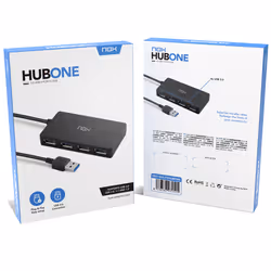 NOX Lite Hub One USB 3.2 Gen 1 (3.1 Gen 1) Type-A 10 Mbit/s Noir
