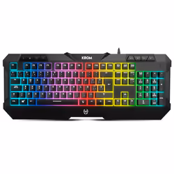 Krom Kunai clavier Souris incluse Jouer USB QWERTY Noir