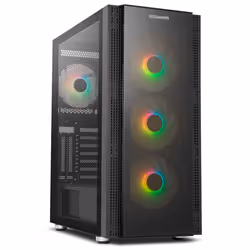 NOX Hummer Horus, Midi Tower, PC, Noir, ATX, EATX, micro ATX, Micro-ITX, SPCC, Verre trempé, Jouer