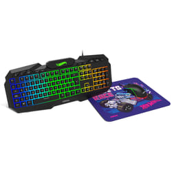 Krom KUSTOM clavier Souris incluse USB QWERTY Noir