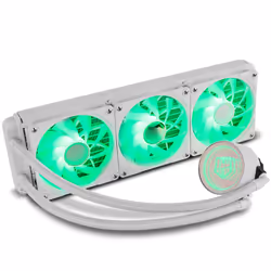 NOX NXHUMMERM360ARGBW système de refroidissement d’ordinateur Processeur Refroidisseur de liquide tout-en-un 12 cm Blanc 1 pièce(s)