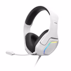 Krom Kopa 7.1, Avec fil, 20 - 20000 Hz, Jouer, 330 g, Casque, Noir, Blanc
