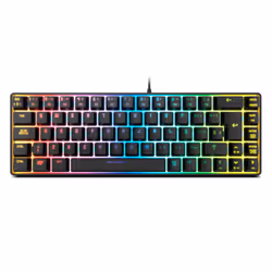 Krom Kalista, Mini, Avec fil, USB, Clavier à membrane, LED RGB, Noir