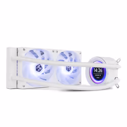 NOX X-240 LCD Processeur Refroidisseur d'air 12 cm Blanc 1 pièce(s)