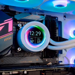 NOX X-240 LCD Processeur Refroidisseur d'air 12 cm Blanc 1 pièce(s) - Vue supplémentaire 8