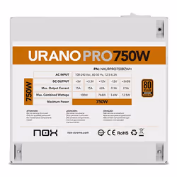 NOX Urano PRO White 750W Bronze unité d'alimentation d'énergie ATX Blanc - Vue supplémentaire 8