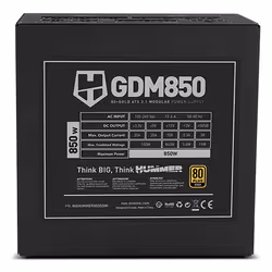 NOX Hummer GDM 850W GOLD unité d'alimentation d'énergie 20+4 pin ATX ATX Noir - Vue supplémentaire 6