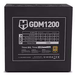 NOX Hummer GDM 1200W GOLD unité d'alimentation d'énergie 20+4 pin ATX ATX Noir - Vue supplémentaire 6