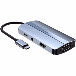 Leotec LEDS04, Station d'accueil, USB 3.2 Gen 1 (3.1 Gen 1) Type-C, 3,5 mm, Gris, Gris, USB