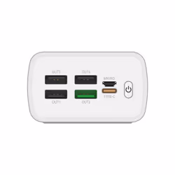 Leotec LEPOW30W22W banque d'alimentation électrique Lithium Polymère (LiPo) 30000 mAh Blanc - Vue supplémentaire 6