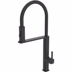 Robinet de cuisine monocommande avec bec extra haut, en laiton. Les dimensions du robinet sont de 10"L x 20"H. Son bec verseu ...