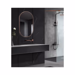 Miroir elliptique, modèle Tokyo au design moderne, minimaliste et élégant. Sa lumière intégrée apporte praticité et confort l ...
