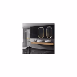 Miroir elliptique, modèle Tokyo au design moderne, minimaliste et élégant. Sa lumière intégrée apporte praticité et confort l ...