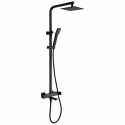 Ensemble de baignoire et de douche élégant composé d'une barre de douche, d'une douchette à main, d'un pommeau de douche, d'u ...