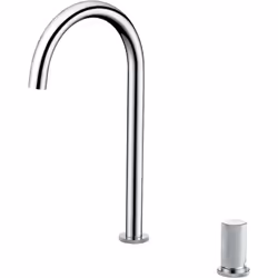 Robinet monocommande vertical professionnel, avec bec très haut. L'ensemble robinet mesure 35,5 cm de hauteur. Il est idéal p ...